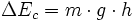 \Delta E_c=m\cdot g\cdot h