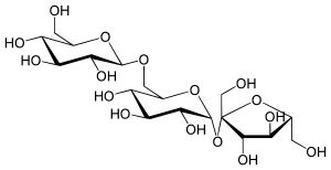 Structure chimique du gentianose.