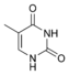 Chemical structure of thymine